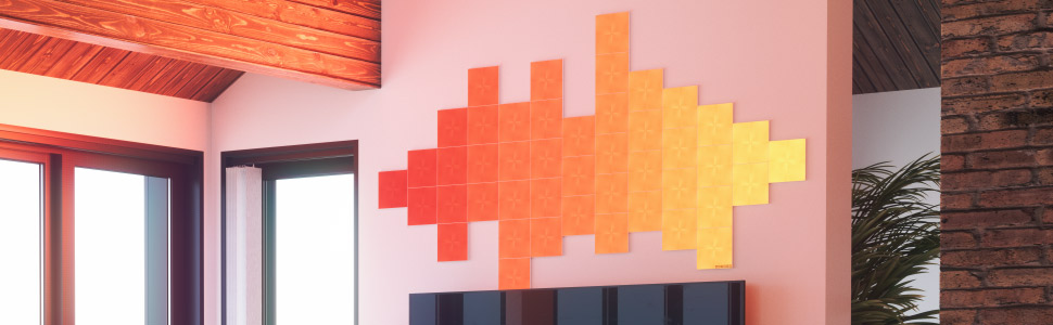 پنل روشنایی هوشمند RGB دیواری 9 عددی مربع نانولیف مدل Nanoleaf Canvas